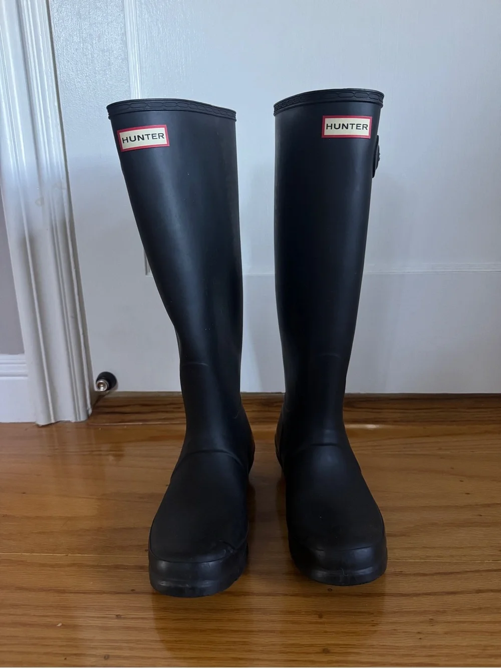 Hunter Black Tall Waterproof Rain Boots